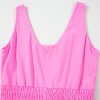 Chic Sachet Pink Sleeveless Cinched Waist Romper with Loop Drawstring - Image 13