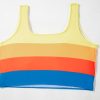 Women's Blue Colorblock Square Neck Bikini Set - Pleated High Waisted Swimwear - Image 23