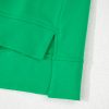 Bright Green Short Sleeve Plus Size Blouse with Turn-Down Collar for Women - Image 10