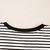 Women's Casual Black Stripe Round Neck Tank Top with Chest Pocket - Image 19