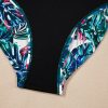 Women's Sea Green Drawstring Tummy Control 2-Piece Tankini Swimsuit with Floral Shorts - Image 31