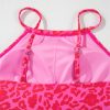 Women's Rose Leopard Print Drawstring Side Tankini 2-Piece Swimsuit - Image 10