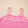 Women's Bonbon Pink Delicate Texture 3-Piece Cropped Cami, Shorts & Cardigan Lounge Set - Image 13