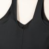 Women's Plus Size Black Solid Color U Neck Padded One Piece Swimsuit - Image 14