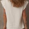 Women's Apricot Textured Ruffled Cap Sleeve Top and Shorts Set - Chic Casual Outfit - Image 2