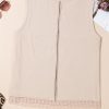 Plus Size Parchment Studded Star Lace Patchwork Hem Tank Top for Women - Image 10