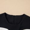 Elegant Black Contrast Bowknot Applique Crew Neck Sleeveless Mini Dress - Image 11