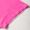 Bright Pink Colorblock Patchwork Plus Size Henley Top with Short Sleeves - Image 8