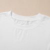 Women's White Hollow Out Embroidered Short Sleeve O Neck Top - Elegant Summer Blouse - Image 13