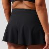 Women's Black Solid Color High Waist Wide Leg Swim Bottom for Beach & Pool - Image 2