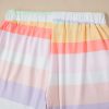 Women's White Rainbow Striped T-Shirt and Drawstring Shorts Set - Image 18