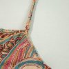 Elegant Red Paisley Printed Spaghetti Straps Wide Leg Jumpsuit for Women - Image 7