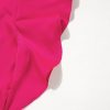 Women's Strawberry Pink Asymmetric Shoulder Ruffle Sleeve Elegant Blouse - Image 13