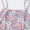 Women's Sky Blue Floral Print Spaghetti Straps Tank Top and Shorts Set - Casual Summer Outfit - Image 13