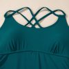 Women's Sea Green Drawstring Tummy Control 2-Piece Tankini Swimsuit with Floral Shorts - Image 30