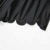 Women's Black Scalloped Trim Beach Shorts - Chic and Casual Swimwear - Image 11