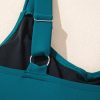 Elegant Sea Green Adjustable Straps Cutout Ruched Knot Slit One Piece Swim Dress - Image 11