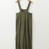 Women's Jungle Green Solid Color Buttoned Straight Leg Overalls - Adjustable Straps for Custom Fit - Image 6