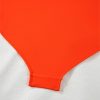 Women's Plus Size Orange Ruffled Trim Knotted High Waist Bikini Set - Image 22