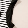 Women's Casual Black Stripe Round Neck Tank Top with Chest Pocket - Image 22