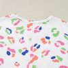 Plus Size Women's White Multicolor Leopard Print Textured T-Shirt - Image 17