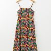 Women's Black Boho Floral Print Sleeveless High Waist Maxi Dress for Summer - Image 16