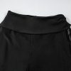 Women's Black Drawstring Ruched High Waist Loose Swim Shorts for Beach Days - Image 16