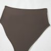 Women's Khaki Abstract Print One Shoulder High Waist Bikini - Chic & Flattering Swimsuit - Image 25