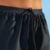 Women's Black Scalloped Trim Beach Shorts - Chic and Casual Swimwear - Image 5