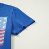 Women's Real Teal American Flag Pattern Crewneck Tee - Casual Patriotic Shirt - Image 12