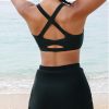 Women's Black Crossover Bikini Tank and Skort Swimwear Set - Trendy & Comfortable - Image 2