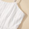 Women's Beige Stripe Spaghetti Strap Pocketed High Waist Maxi Dress - Perfect for Summer - Image 14