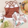 Mineral Red Drawstring Tummy Control 2-Piece Tankini Swimsuit with Floral Shorts - Image 28