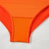 Women's Plus Size Orange Ruffled Trim Knotted High Waist Bikini Set - Image 27