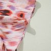 Women's Pink Abstract Printed Flutter Sleeve Maxi Dress with Daring Cutouts - Image 12