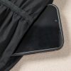 Women's Black Puff Sleeve Ruffle Hem Button Down Shirt Dress - Image 10
