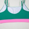 Women's Sea Green Contrast Trim Colorblock High Waisted Bikini Set - Image 15