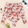 Elegant Pink Floral Printed Long Sleeve Sheath Bodysuit for Women - Image 16