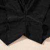 Women's Black Solid Color High Waist Wide Leg Swim Bottom for Beach & Pool - Image 8