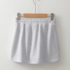 Women's Light Grey French Terry Drawstring Mini Skort with Pockets - Image 9