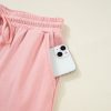 Stylish Women's Apricot Pink Half Sleeve T-Shirt & Cargo Sweatpants Set - Image 15