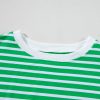 Women's Dark Green Striped Cap Sleeve Tee and Shorts Set - Casual Two Piece Outfit - Image 6