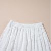 Women's White Lace Ruffled High-Low Hem Midi Skirt - Bohemian Style - Image 7