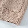 Women's Light French Beige Floral Quilted Jacket with Long Sleeves - Image 19