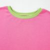 Women's Pink Colorblock Exposed Seam Crewneck Casual Sweatshirt - Image 11