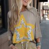 Women's Medium Grey Floral Starbust Exposed Seam Long Sleeve Top - Image 12