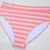 Stylish Pink Plus Size Plaid Print High Waist Bikini Set for Beach Days - Image 30