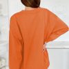 Women's Russet Orange Tinsel Game Day Drop Shoulder Graphic Sweatshirt - Image 3