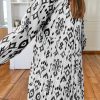 Women's Black Western Abstract Geometric Printed Maxi Dress with V Neckline - Image 2