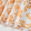 Plus Size Apricot Floral Print Puff Short Sleeve Maxi Dress for Women - Image 17